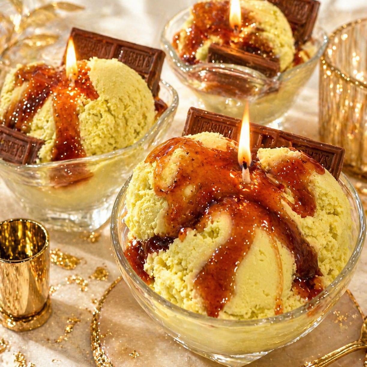 Mint Chocolate Ice Cream Candle