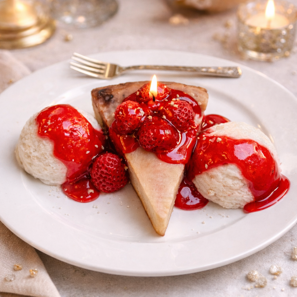 Strawberry Cheesecake Candle - Plate