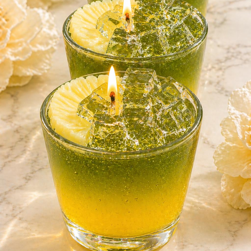 Green Hawaiian Cocktail Candle